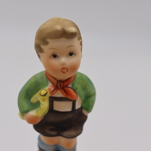 Schmid Bell Boy on Bell Holding Trumpet Horn Bugel Bell Vintage Collectable Bell - Picture 8 of 12